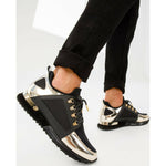 Vinci Leather The Emir Gold Leather Sneaker For Men Limited Edition (D-529)