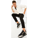 Vinci Leather The Emir Gold Leather Sneaker For Men Limited Edition (D-529)