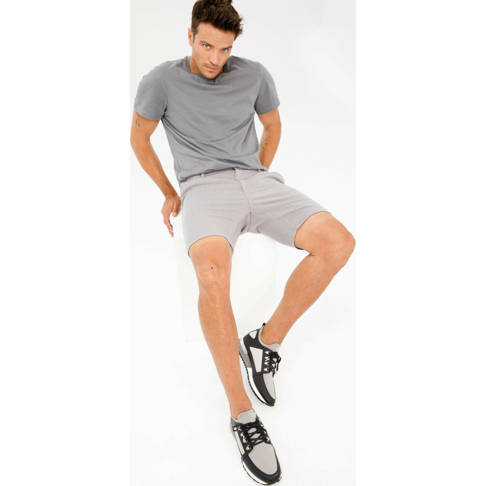 Vinci Leather The Emir Grey Leather Sneaker For Men Limited Edition (D-529)