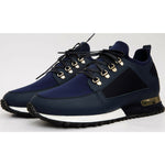 Vinci Leather The Emir Navy Leather Sneaker For Men (D-529)