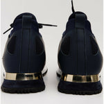 Vinci Leather The Emir Navy Leather Sneaker For Men (D-529)