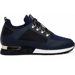Vinci Leather The Emir Navy Leather Sneaker For Men (D-529)