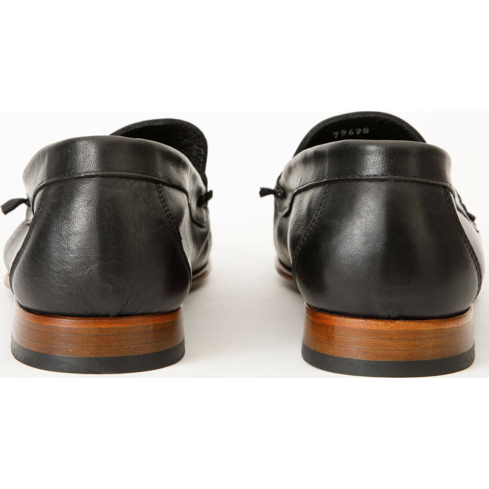 Vinci Leather The Eregli Black Leather Penny Loafer (08100)