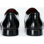 Vinci Leather The Everest Black Leather Cap Toe Dress Loafer Shoe (16005)