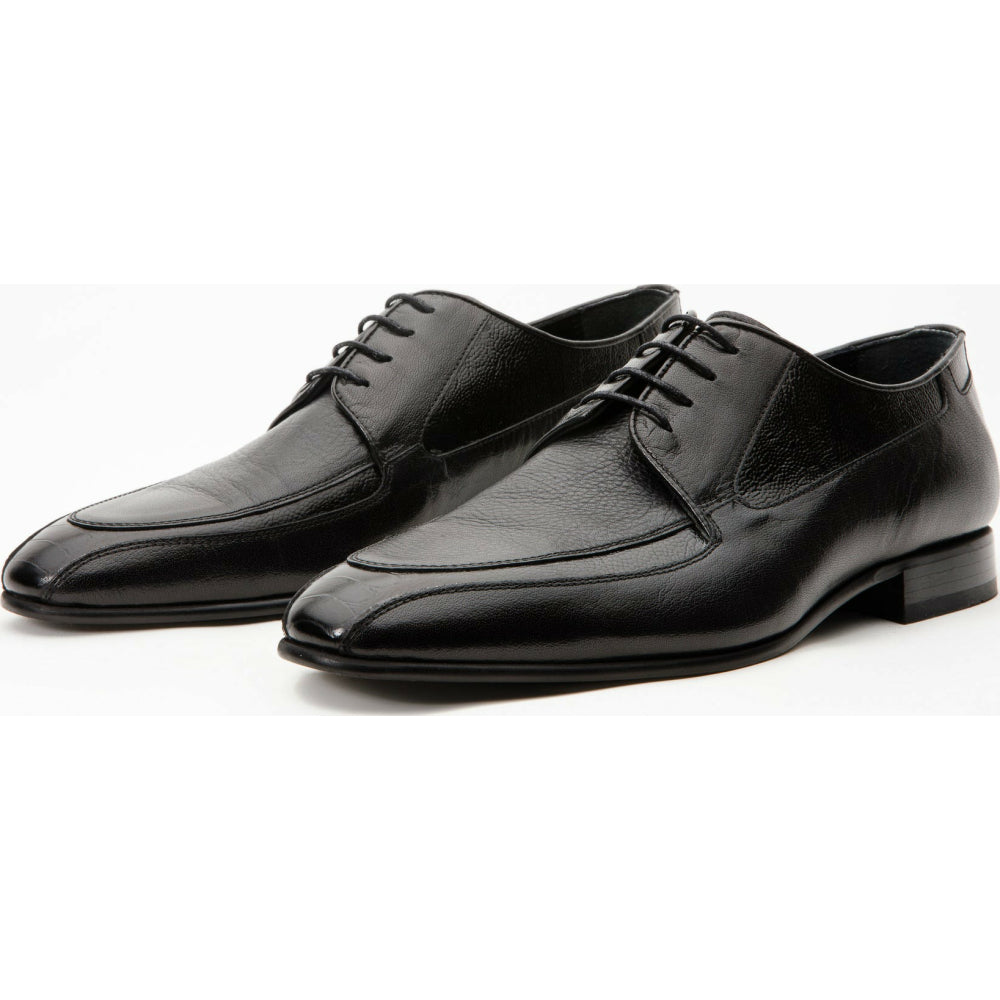 Vinci Leather The Gardi Black Leather Derby Shoe (14229)