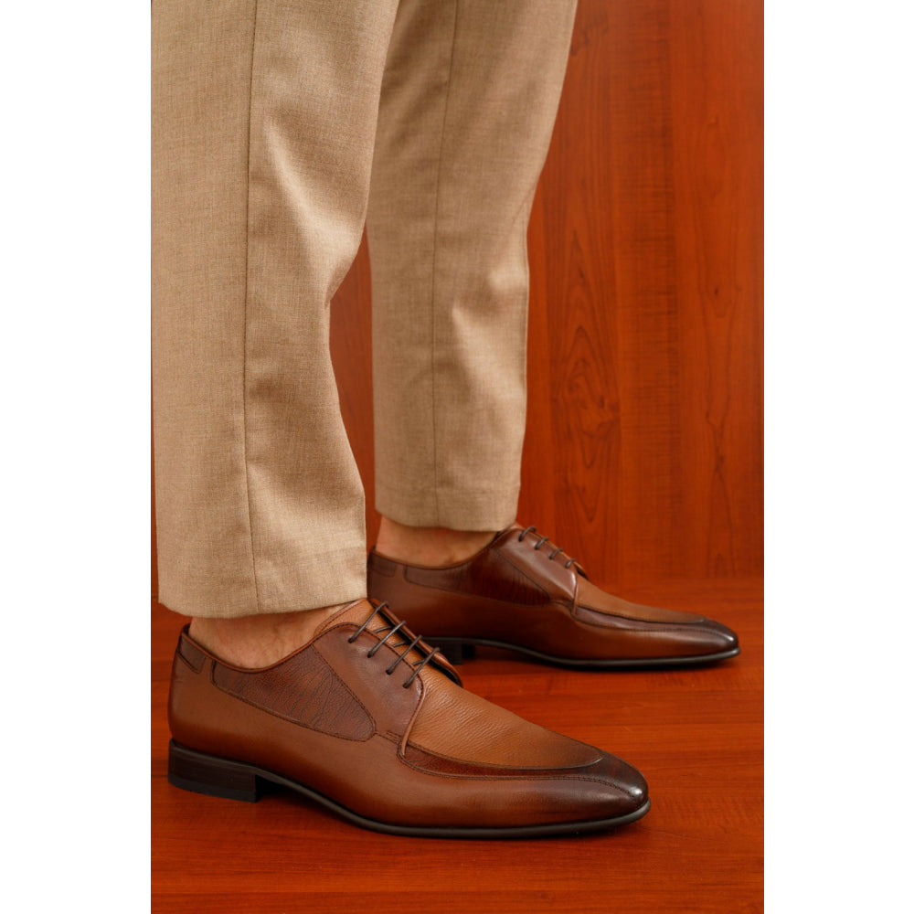 Vinci Leather The Gardi Brown Leather Derby Shoe (14229)