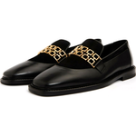 Vinci Leather The Gemena Black Shoe Bit Dress Loafer