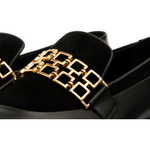 Vinci Leather The Gemena Black Shoe Bit Dress Loafer