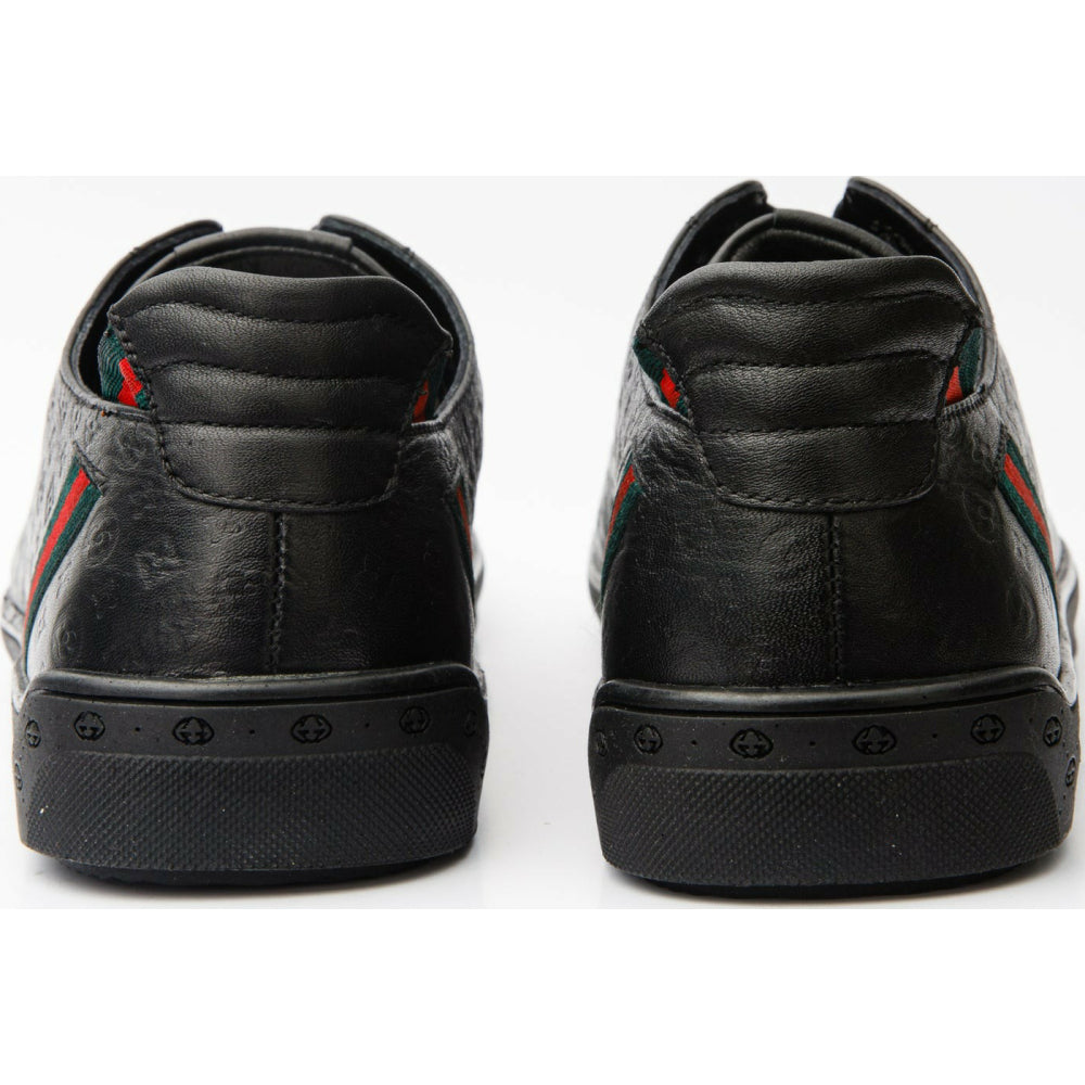 Vinci Leather The Getto Black Leather Sneaker (15260)