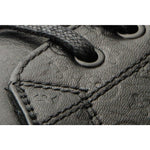 Vinci Leather The Getto Black Leather Sneaker (15260)