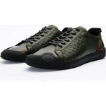 Vinci Leather The Getto Green Leather Sneaker (15260)