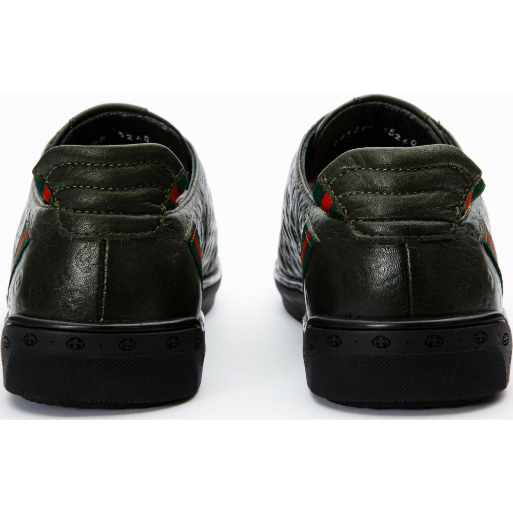 Vinci Leather The Getto Green Leather Sneaker (15260)