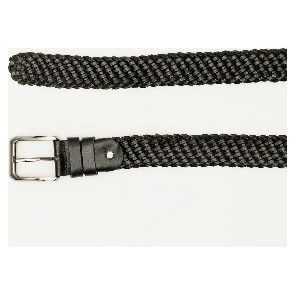 Vinci Leather The Grand Woven Black Color Leather Belt
