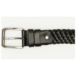 Vinci Leather The Grand Woven Black Color Leather Belt
