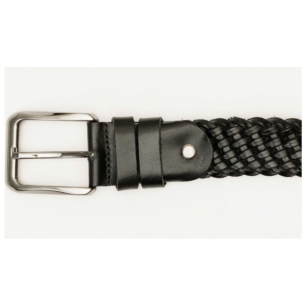 Vinci Leather The Grand Woven Black Color Leather Belt
