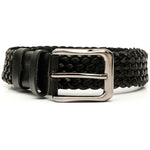 Vinci Leather The Grand Woven Black Color Leather Belt