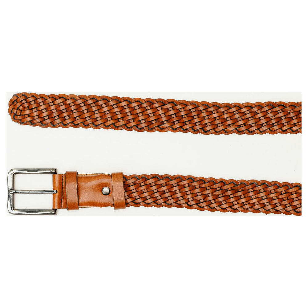 Vinci Leather The Grand Woven Brown Color Leather Belt