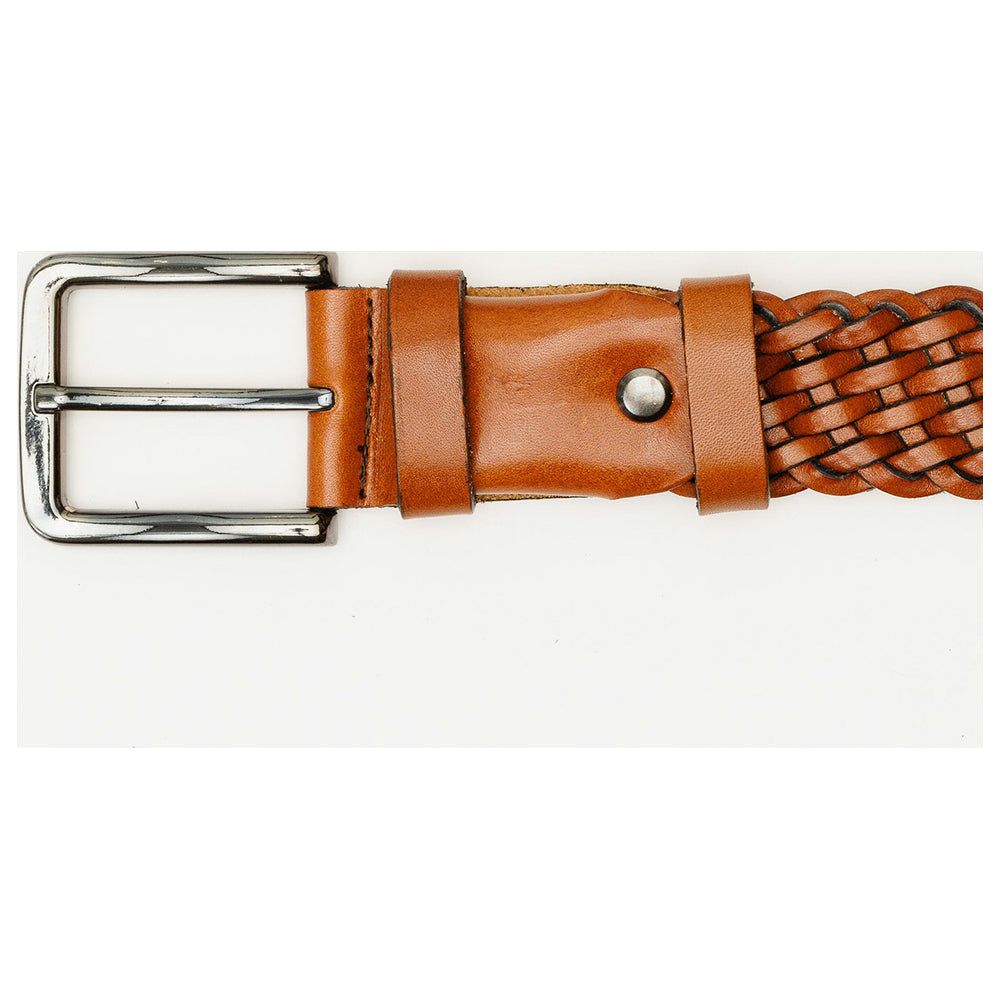 Vinci Leather The Grand Woven Brown Color Leather Belt