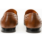 Vinci Leather The Grand Woven Leather Brown Shoe Penny Loafer (11060)