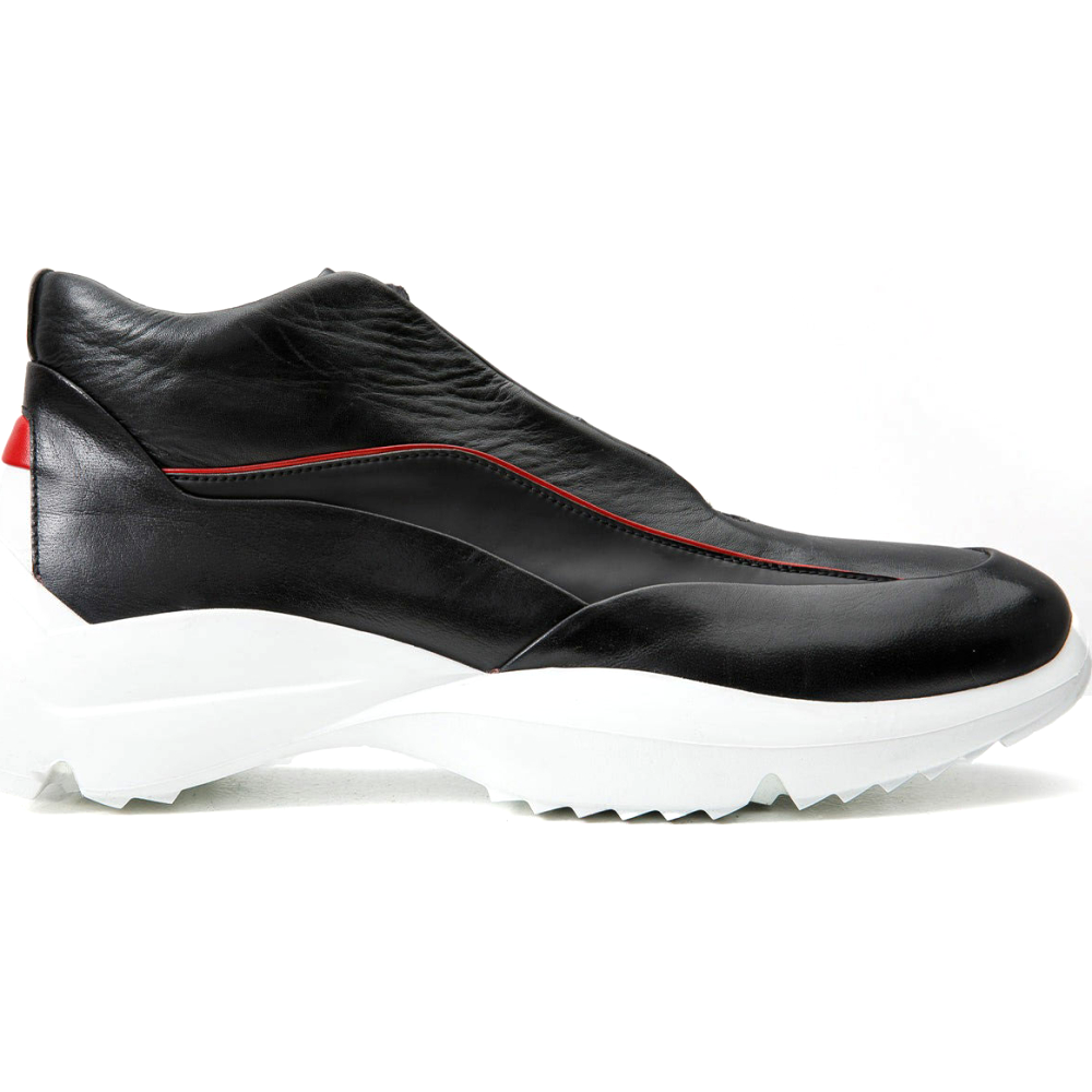 Vinci Leather The Graton Black Leather Sneaker (D-4287X)