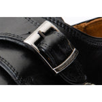 Vinci Leather The Hagrid Black Single Monk Strap Handmade Shoe (X-6827 V-02)