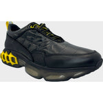 Vinci Leather The Hatay Black / Yellow Leather Sneaker (14098)