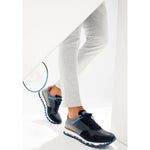 Vinci Leather The Hoskova Dark Blue Leather Sneaker (11242)