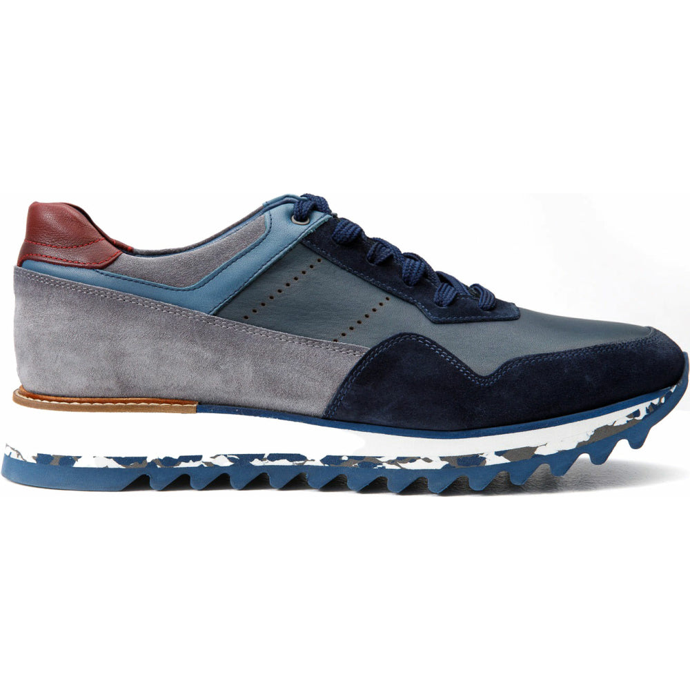 Vinci Leather The Hoskova Dark Blue Leather Sneaker (11242)