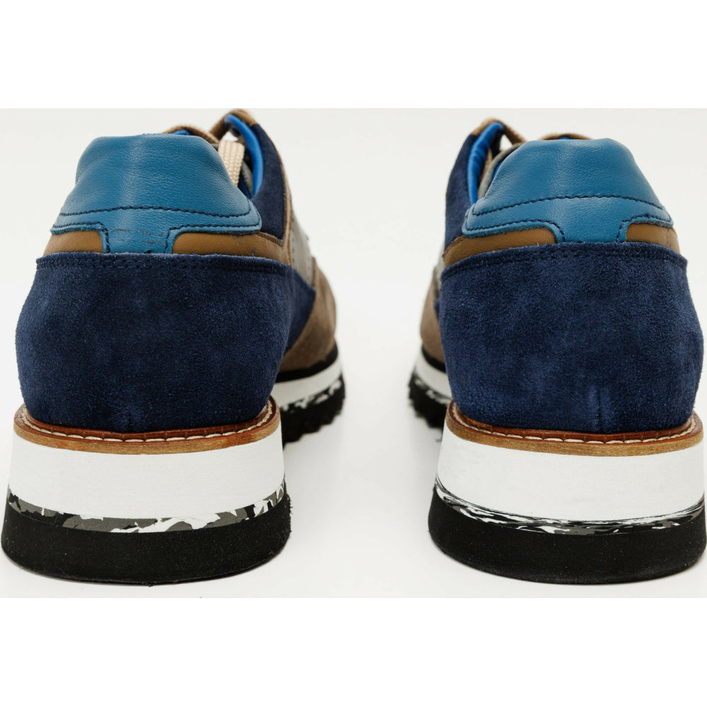 Vinci Leather The Hoskova Jean Blue Leather Sneaker (11242)