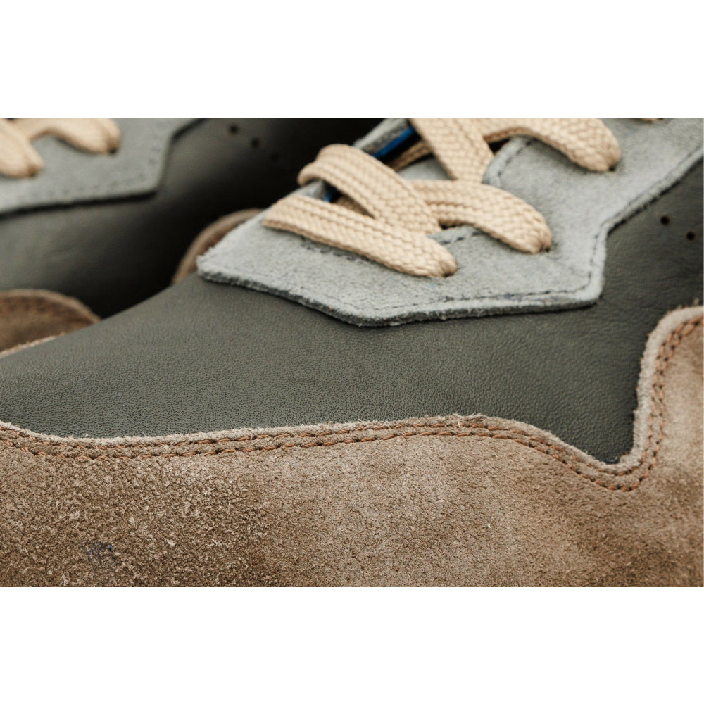 Vinci Leather The Hoskova Jean Blue Leather Sneaker (11242)