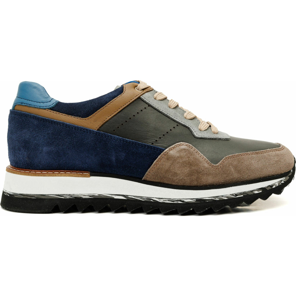 Vinci Leather The Hoskova Jean Blue Leather Sneaker (11242)
