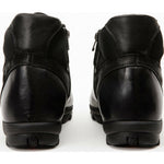 Vinci Leather The Houston Leather Black Lace-up Casual Boot With A Zipper (03618 S-8)