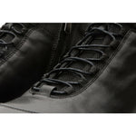 Vinci Leather The Houston Leather Black Lace-up Casual Boot With A Zipper (03618 S-8)