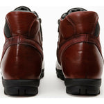 Vinci Leather The Houston Leather Burgundy Lace-up Casual Boot With A Zipper (03618 B-9)