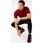 Vinci Leather The Houston Leather Burgundy Lace-up Casual Boot With A Zipper (03618 B-9)