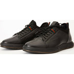 Vinci Leather The Hoxton Black Leather Sneaker (10397)