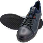 Vinci Leather The Hoxton Navy Leather Sneaker (10397)