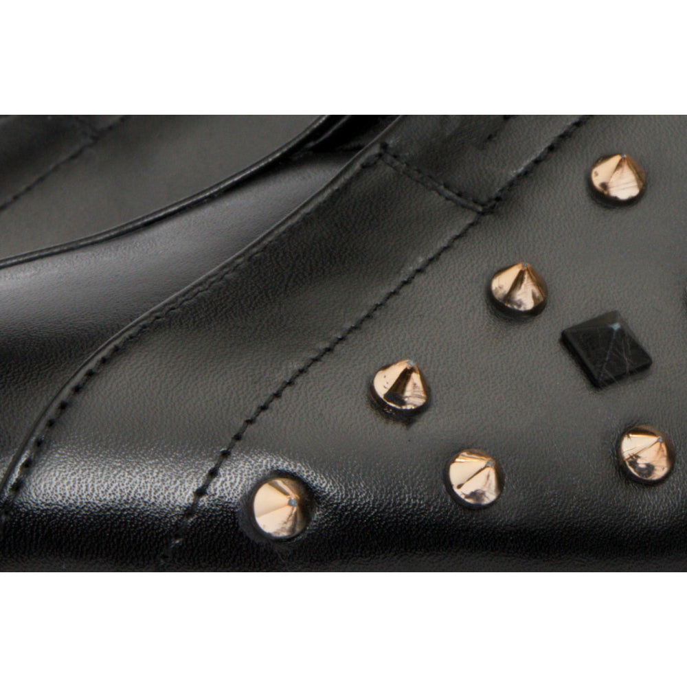 Vinci Leather The Infanta Black Spike Leather Sneaker Limited Edition For Men