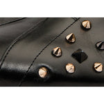 Vinci Leather The Infanta High-top Black Spike Leather Sneaker Limited Edition For Men