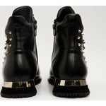 Vinci Leather The Infanta High-top Black Spike Leather Sneaker Limited Edition For Men