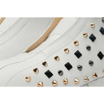 Vinci Leather The Infanta High-top White Spike Leather Sneaker Limited Edition For Men