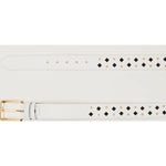 Vinci Leather The Infanta White Spike Leather Belt