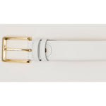 Vinci Leather The Infanta White Spike Leather Belt