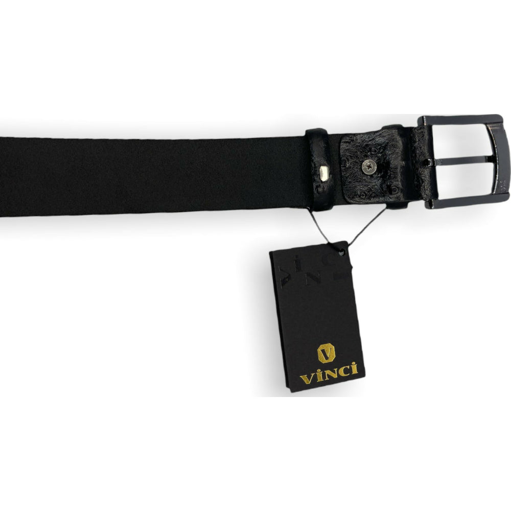 Vinci Leather The Johannesburg Black Leather Belt