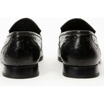 Vinci Leather The Johannesburg Black Leather Dress Loafer Shoe (10667)