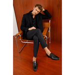 Vinci Leather The Johannesburg Black Leather Dress Loafer Shoe (10667)