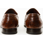 Vinci Leather The Johannesburg Brown Leather Dress Loafer Shoe (10667)