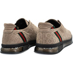 Vinci Leather The Journey Beige Leather Sneaker (17276)