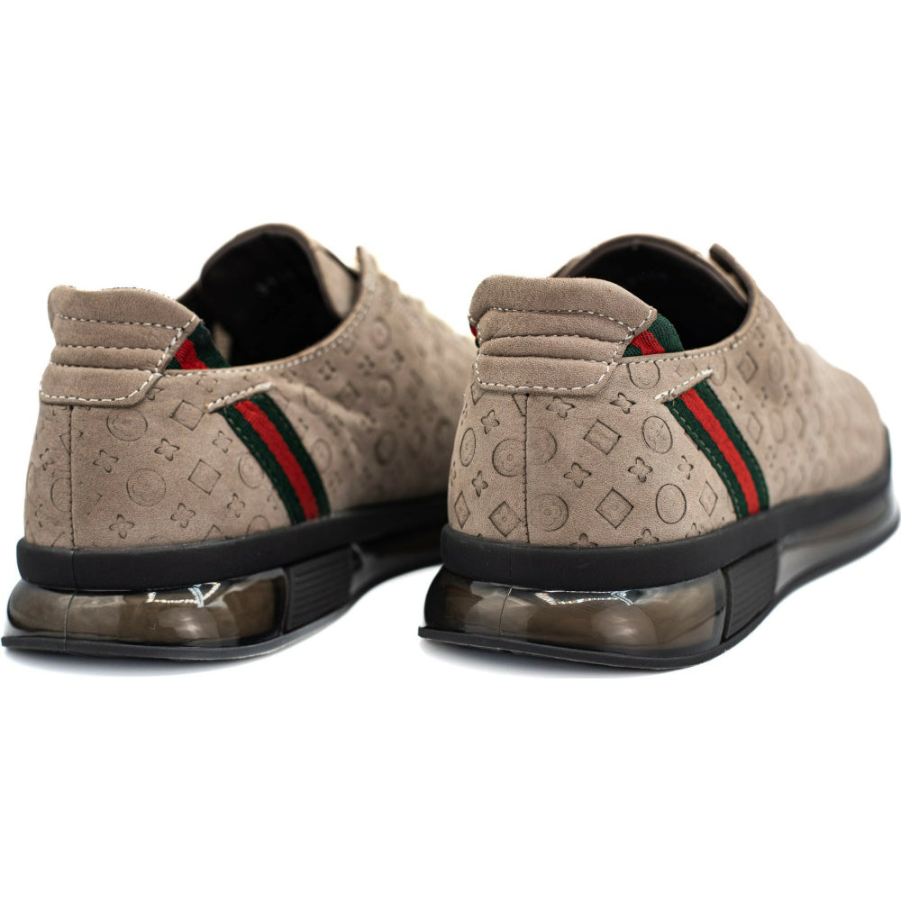Vinci Leather The Journey Beige Leather Sneaker (17276)