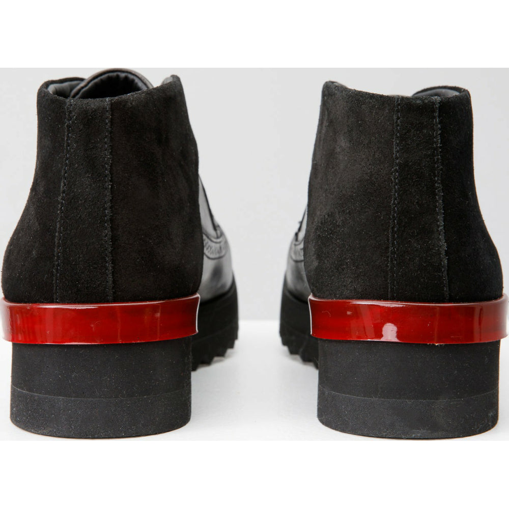 Vinci Leather The Kagan Black Wingtip Chukka Sneaker Boot (3836.58)